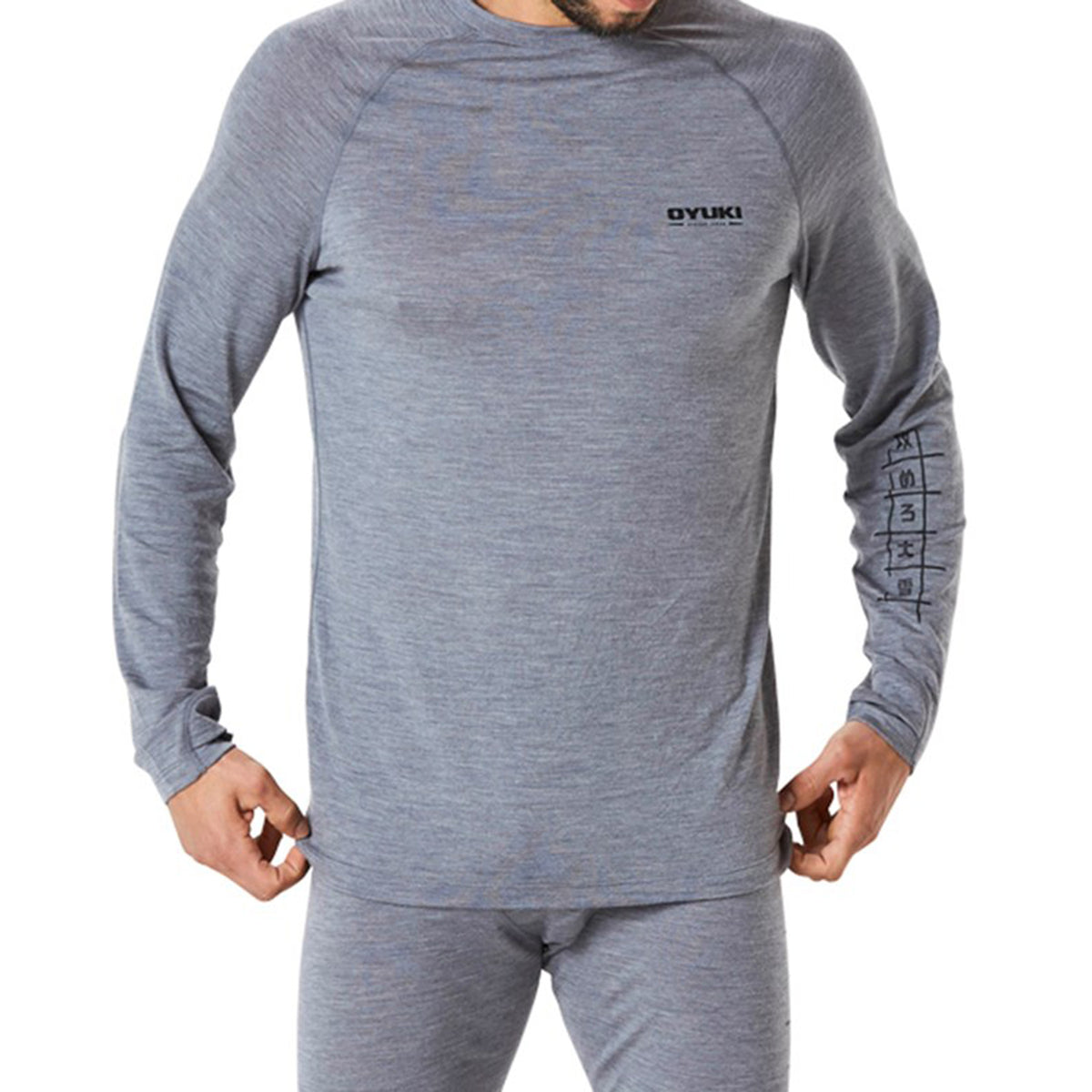 Oyuki Merino Crew Top - Men's Gray Marle