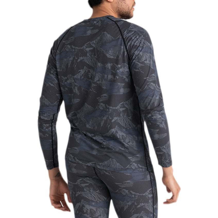 Saxx Quest Base Layer Crew - Men's Navy Mountainscape