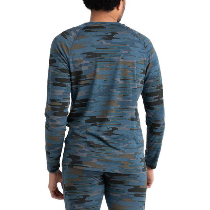 Saxx Viewfinder Base Layer Crew - Men's Blue Up in Smoke Camo