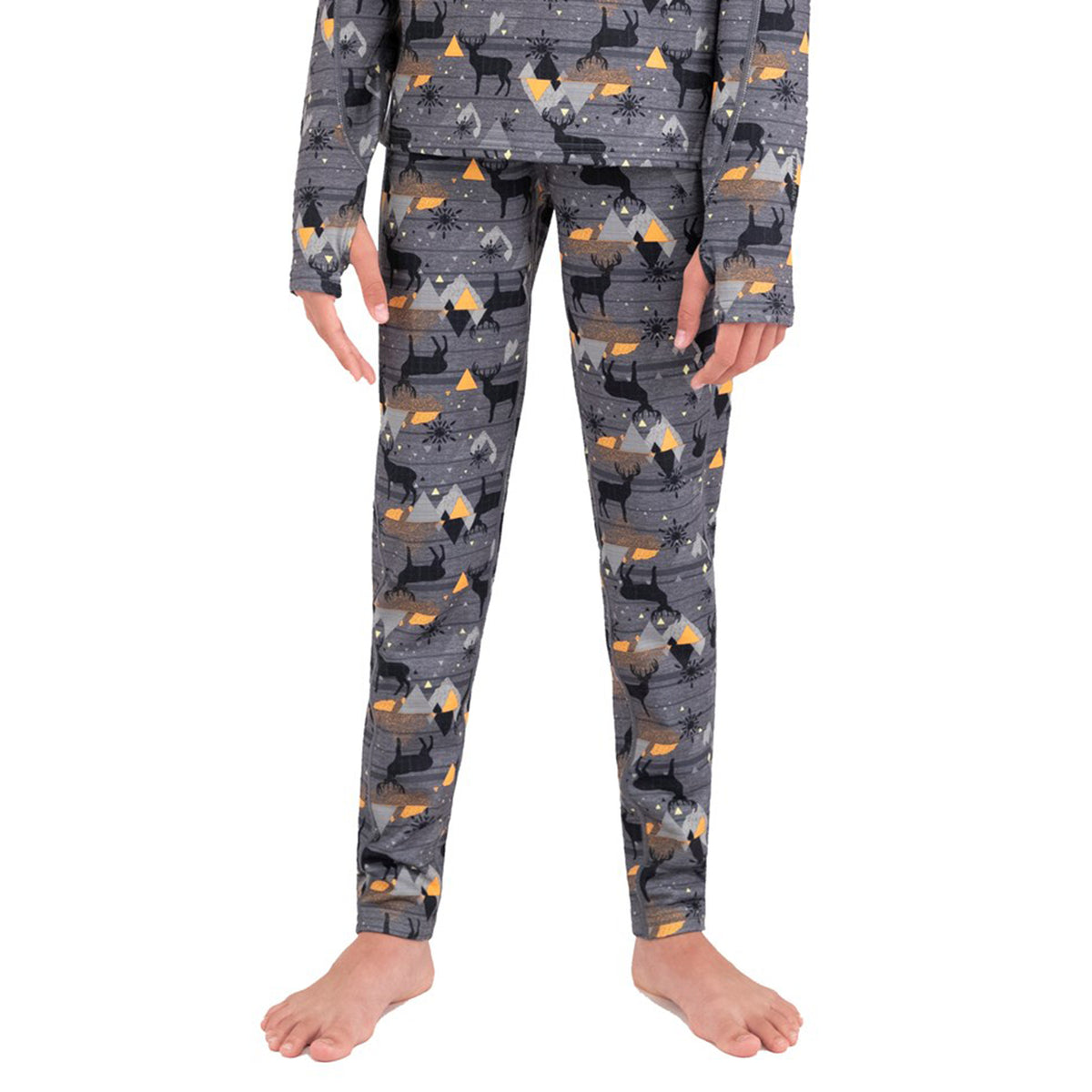 Terramar Ecolator Baselayer Pants - Kids' Moose Tracks