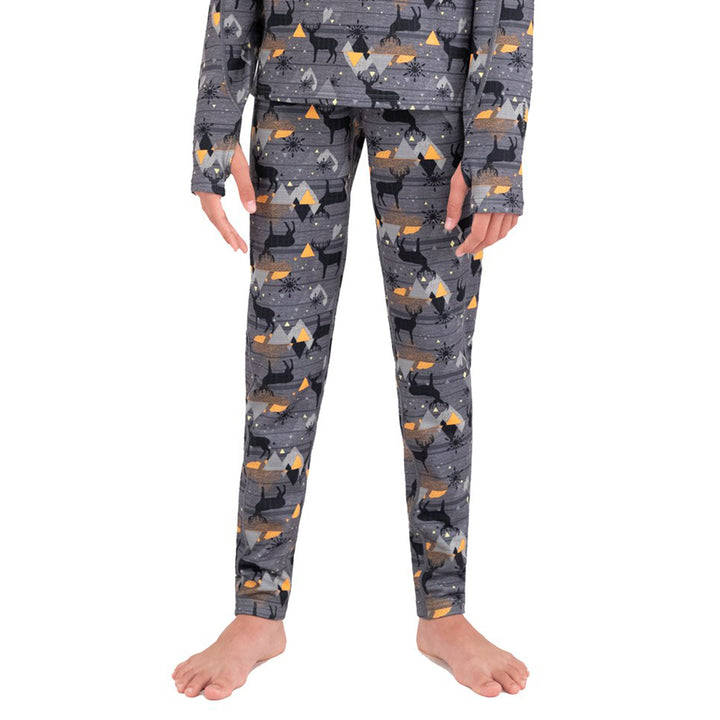 Terramar Ecolator Baselayer Pants - Kids' Moose Tracks