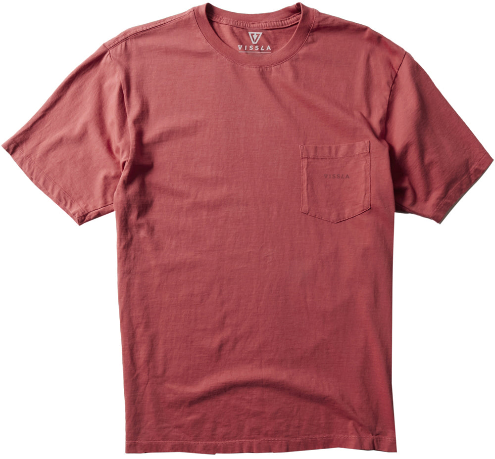Vissla Vintage Organic Pocket T-Shirt - Men's Brick
