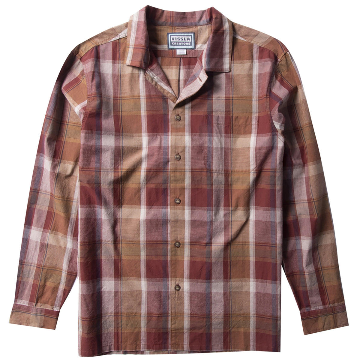 Vissla Creators Squash Tail Plaid Eco Long-Sleeve Shirt - Men's Fired Brick