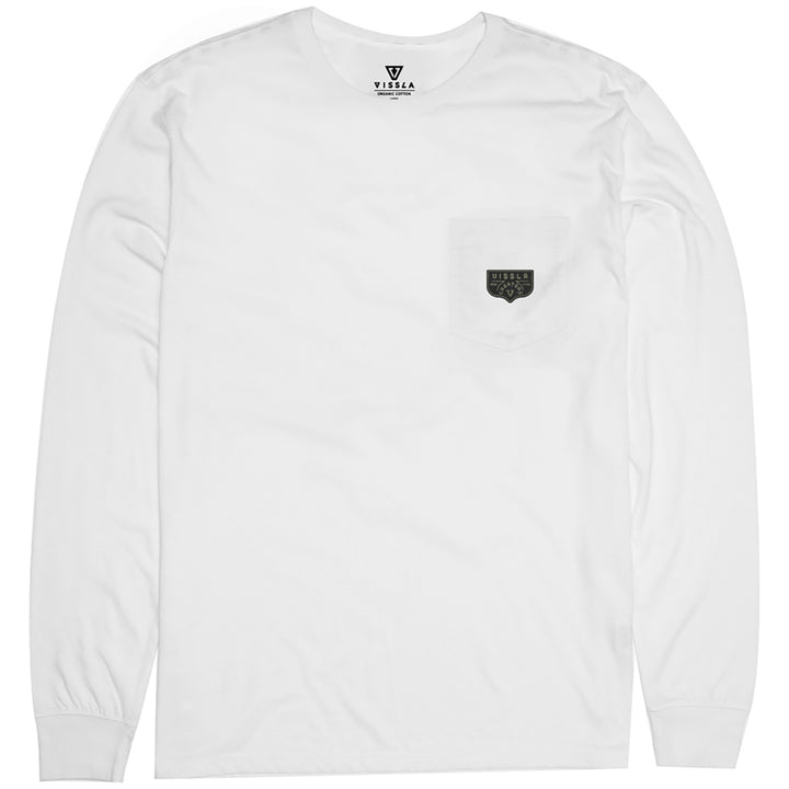 Vissla Brotherhood Premium Long-Sleeve Pocket T-Shirt - Men's White