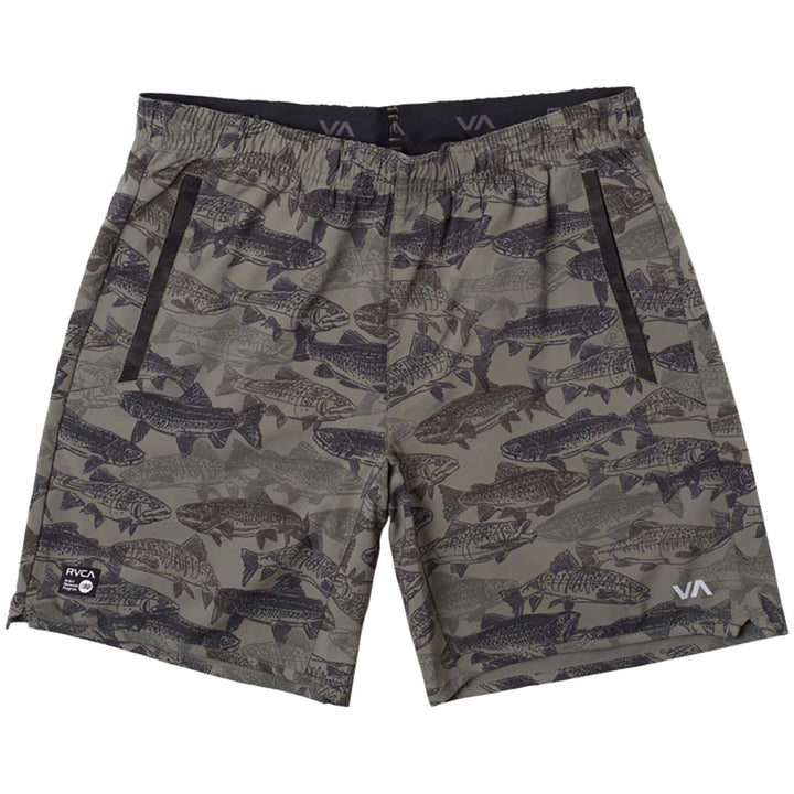 RVCA Ben Horton Yogger Stretch Shorts - Men's Horton Fish Camo Beetle