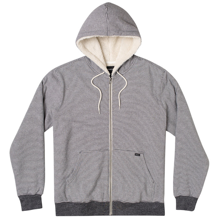 RVCA Cannon Sherpa Zip Hoodie - Men's Silver Bleach