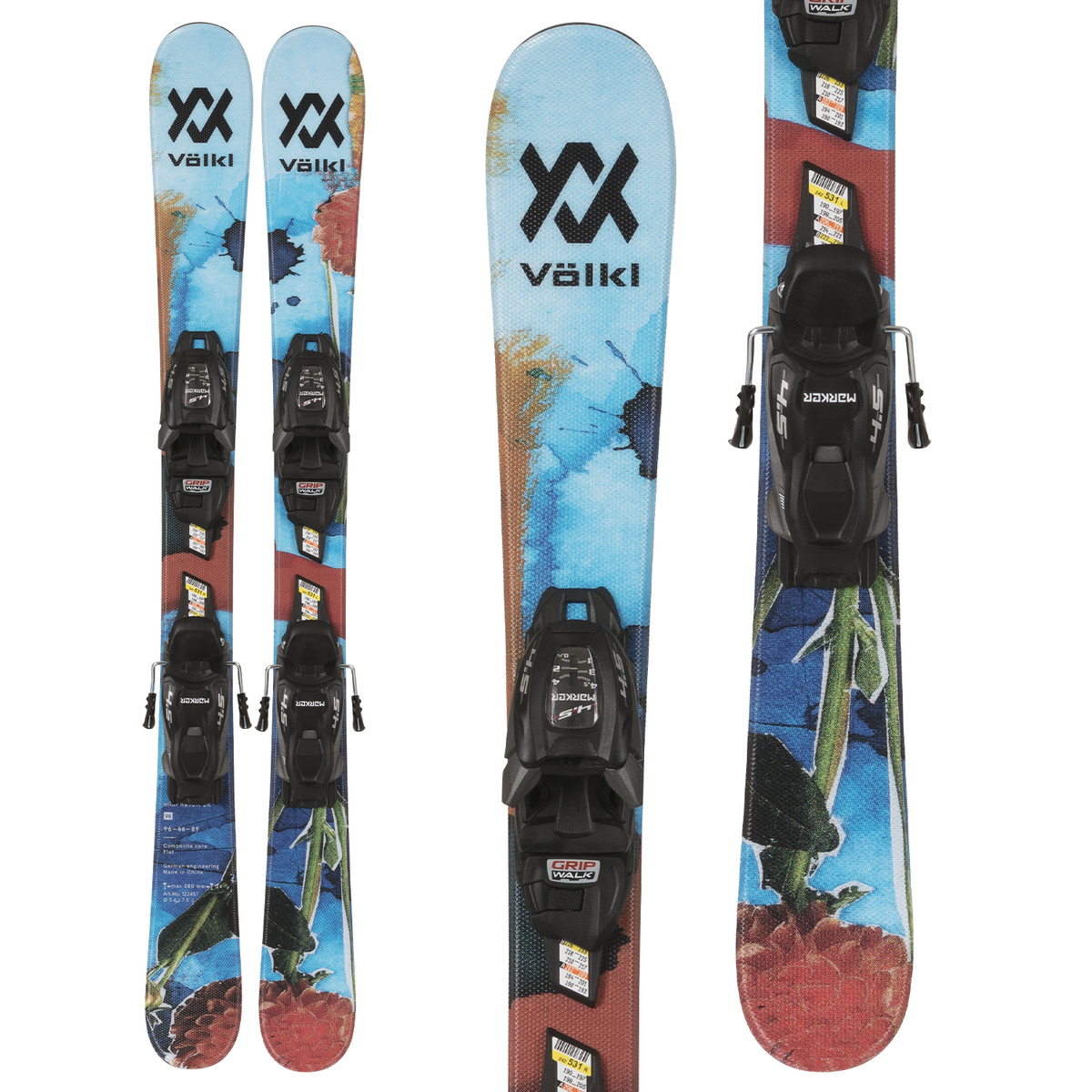 Völkl Mini Revolt Jr Skis + vMotion 4.5 GW Ski Bindings - Toddlers' 2023