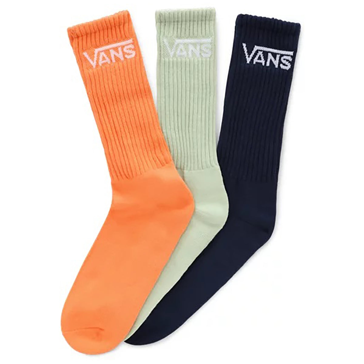 Vans Classic Crew Socks - 3 Pair Pack Celadon Green