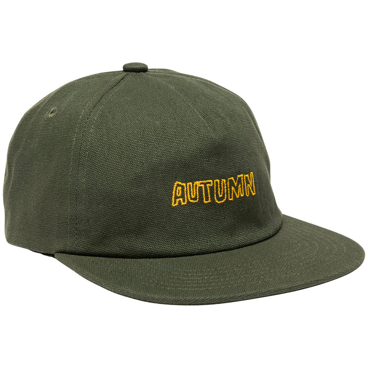 Autumn 5 Panel Snapback-Twill Hat Dark Green
