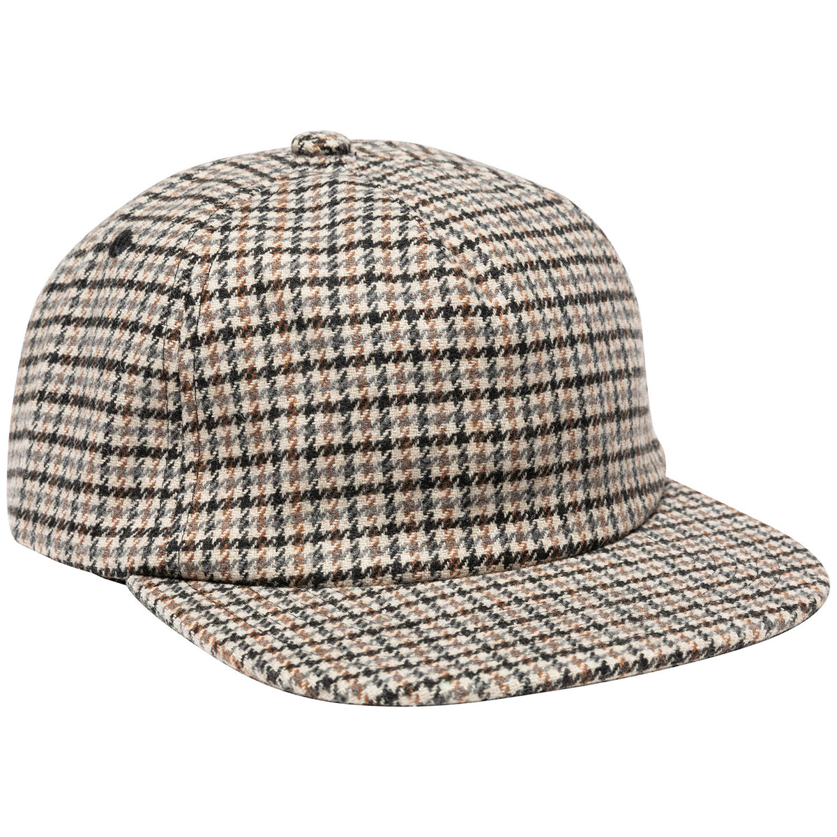 Autumn 5 Panel Strapback Hat Houndstooth