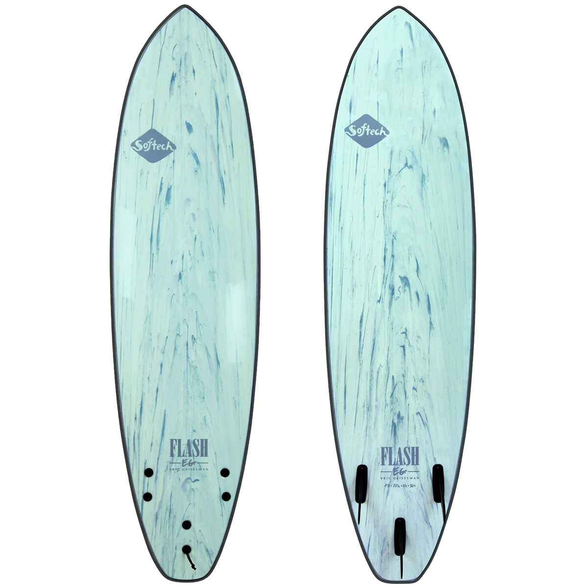 Softech Flash Eric Geiselman FCS II 5'0" Surfboard Mint Marble