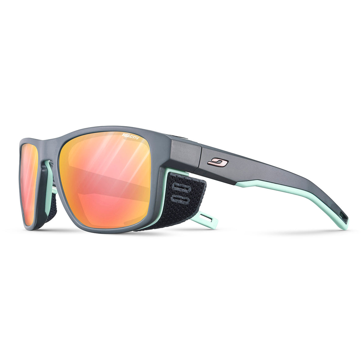 Julbo Shield M Reactiv Sunglasses Grey Dark/Green Pastel REACTIV 2-3 Glare Control