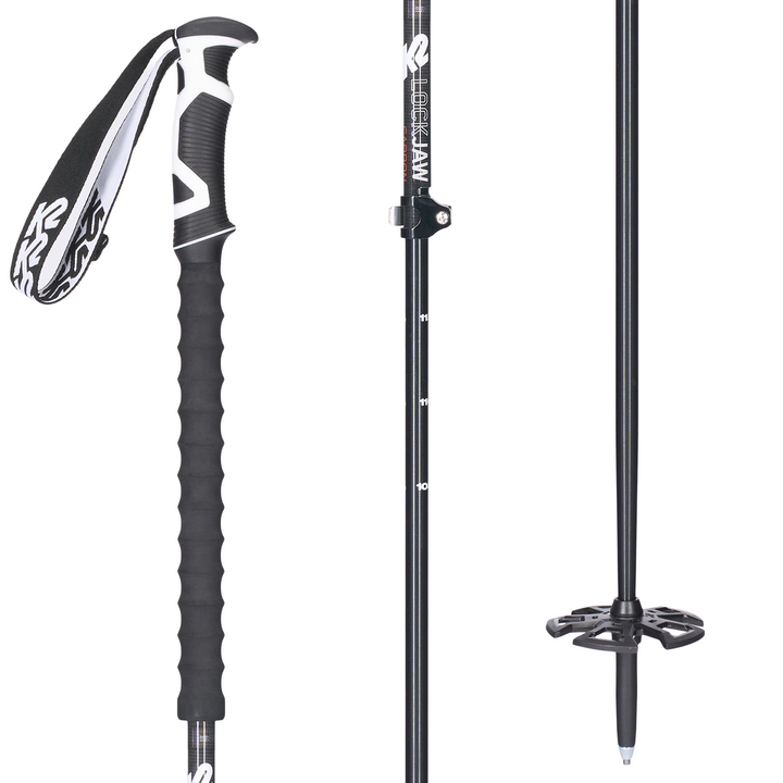 K2 Lockjaw Carbon Adjustable Ski Poles 2026 Black