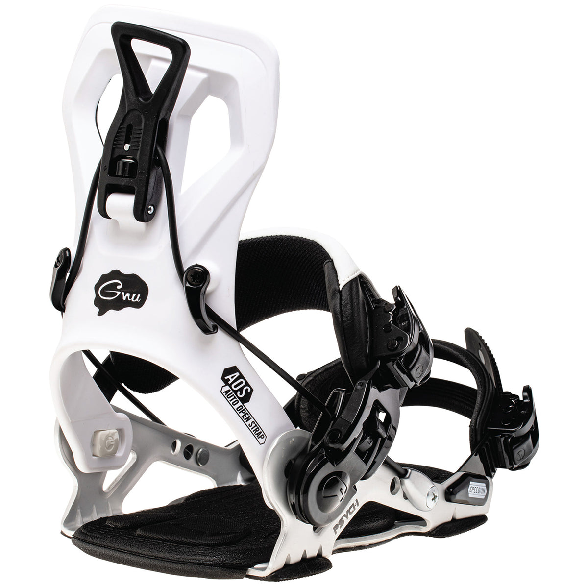 GNU Psych Snowboard Bindings 2023 White