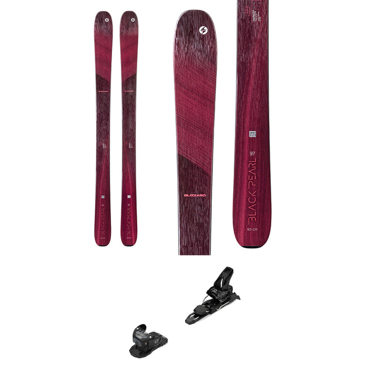 Blizzard Black Pearl 97 Skis + Salomon Warden 11 Demo Bindings - Women's 2022