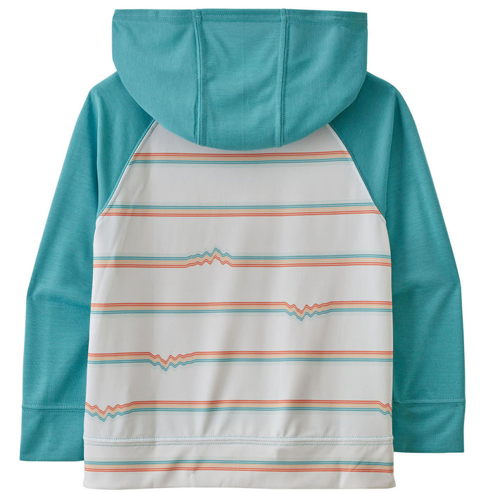 Patagonia Capilene® Cool Daily Sun Hoodie - Toddlers' Ridge Rise Stripe Repeat Small: Iggy Blue