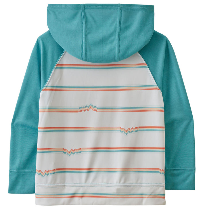 Patagonia Capilene® Cool Daily Sun Hoodie - Toddlers' Ridge Rise Stripe Repeat Small: Iggy Blue