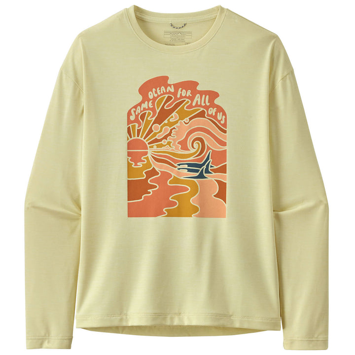 Patagonia Capilene® Cool Daily Long-Sleeve T-Shirt - Girls' Same Ocean: Isla Yellow