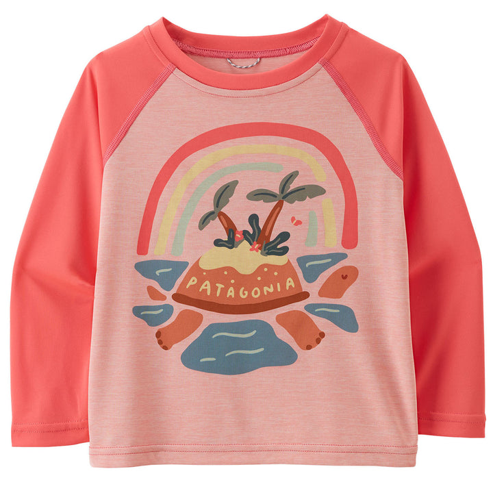 Patagonia Cap Cool Daily Crew - Toddlers' Tortoise Isle: Flamingo Pink X-Dye