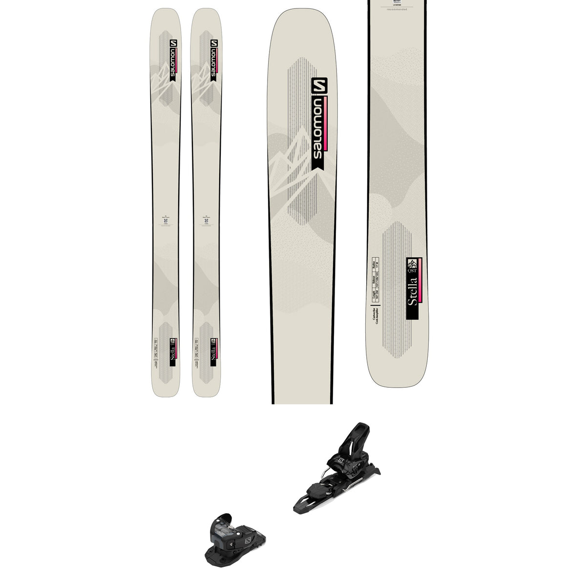 Salomon QST Stella 106 Skis + Salomon Warden 11 Demo Bindings - Women's 2022