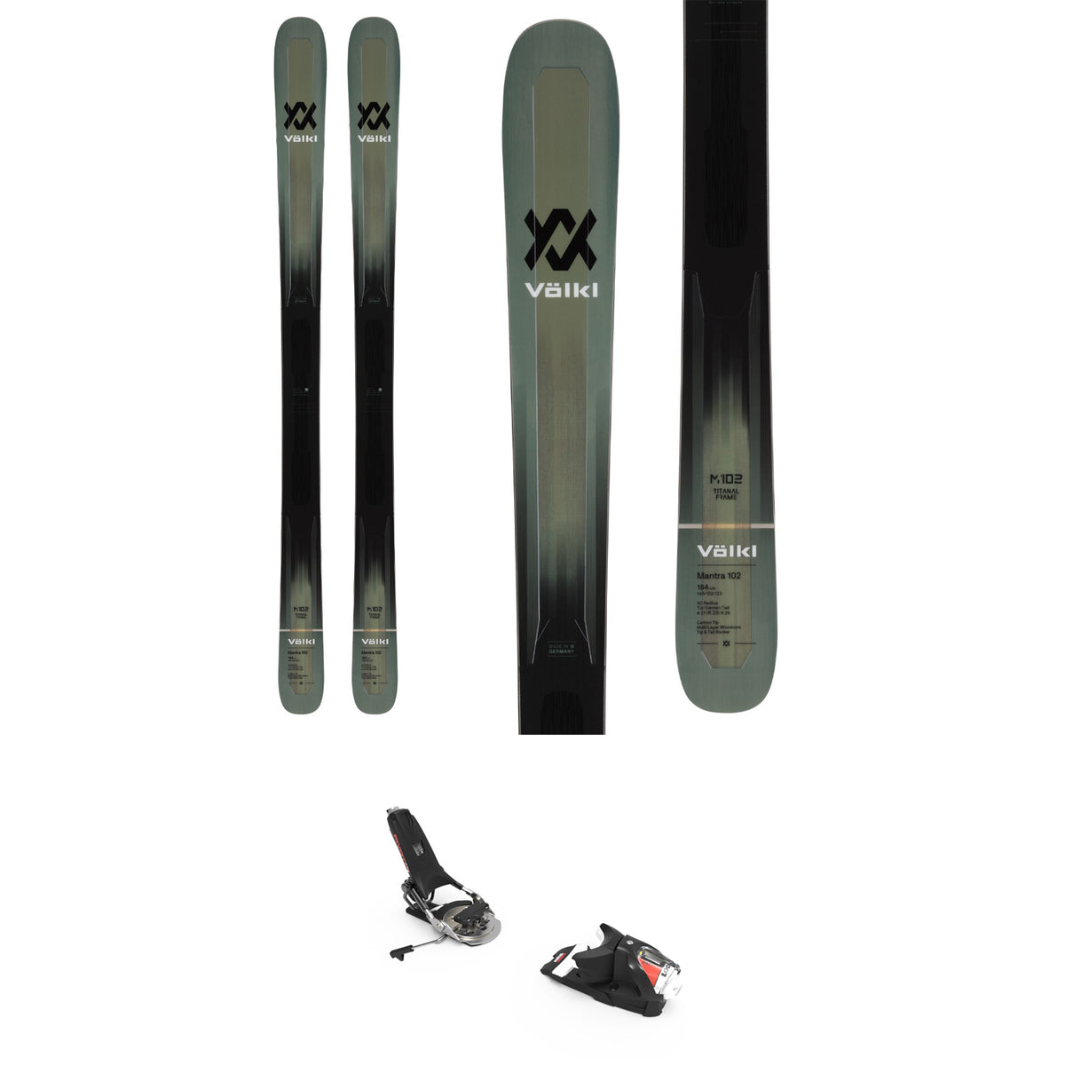 Völkl Mantra 102 Skis 2021 + Look Pivot 14 GW Ski Bindings 2022