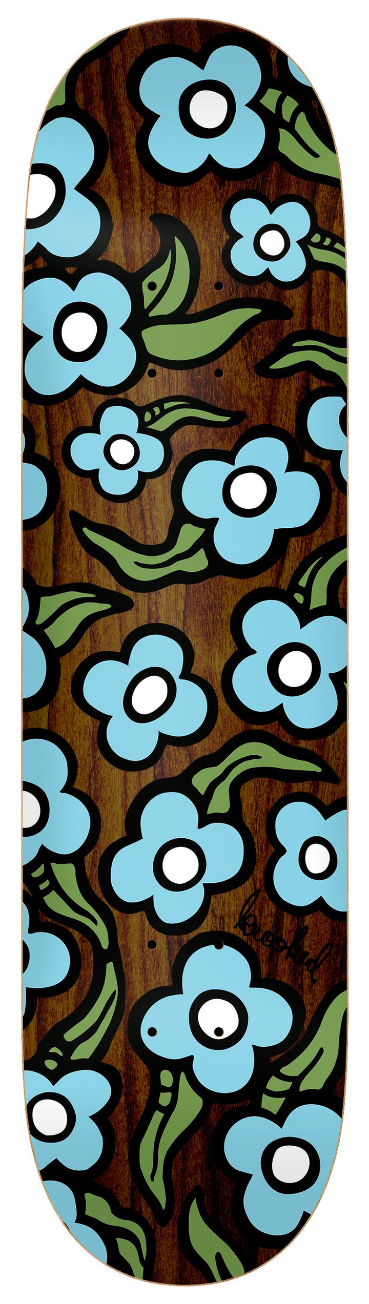 Krooked Team Wild Style Flowers 8.5 Skateboard Deck