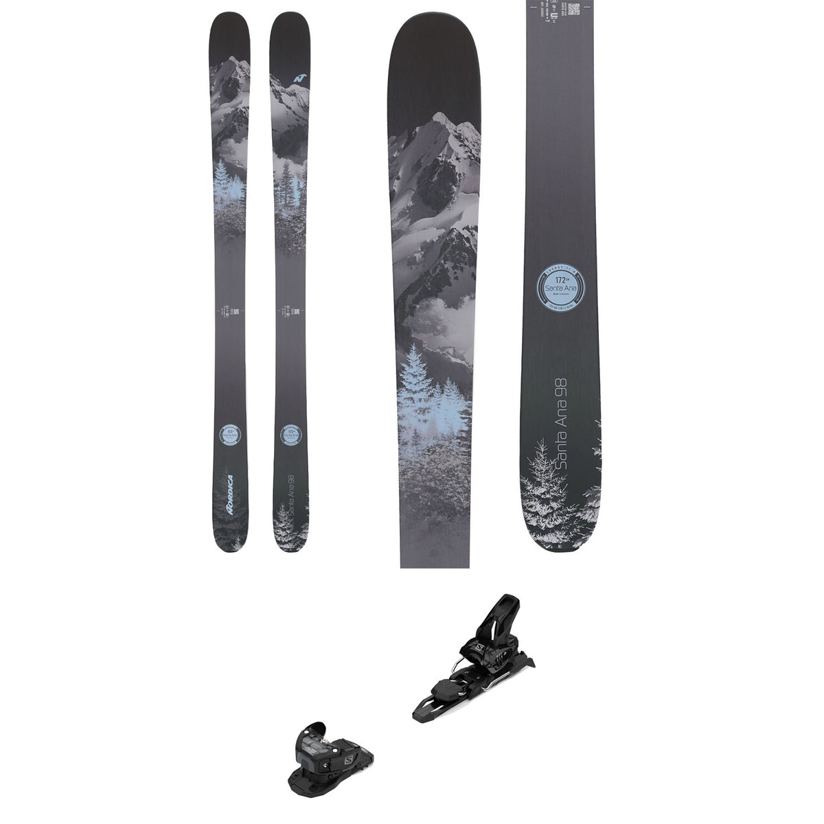 Nordica Santa Ana 98 Skis + Salomon Warden 11 Demo Bindings - Women's 2022