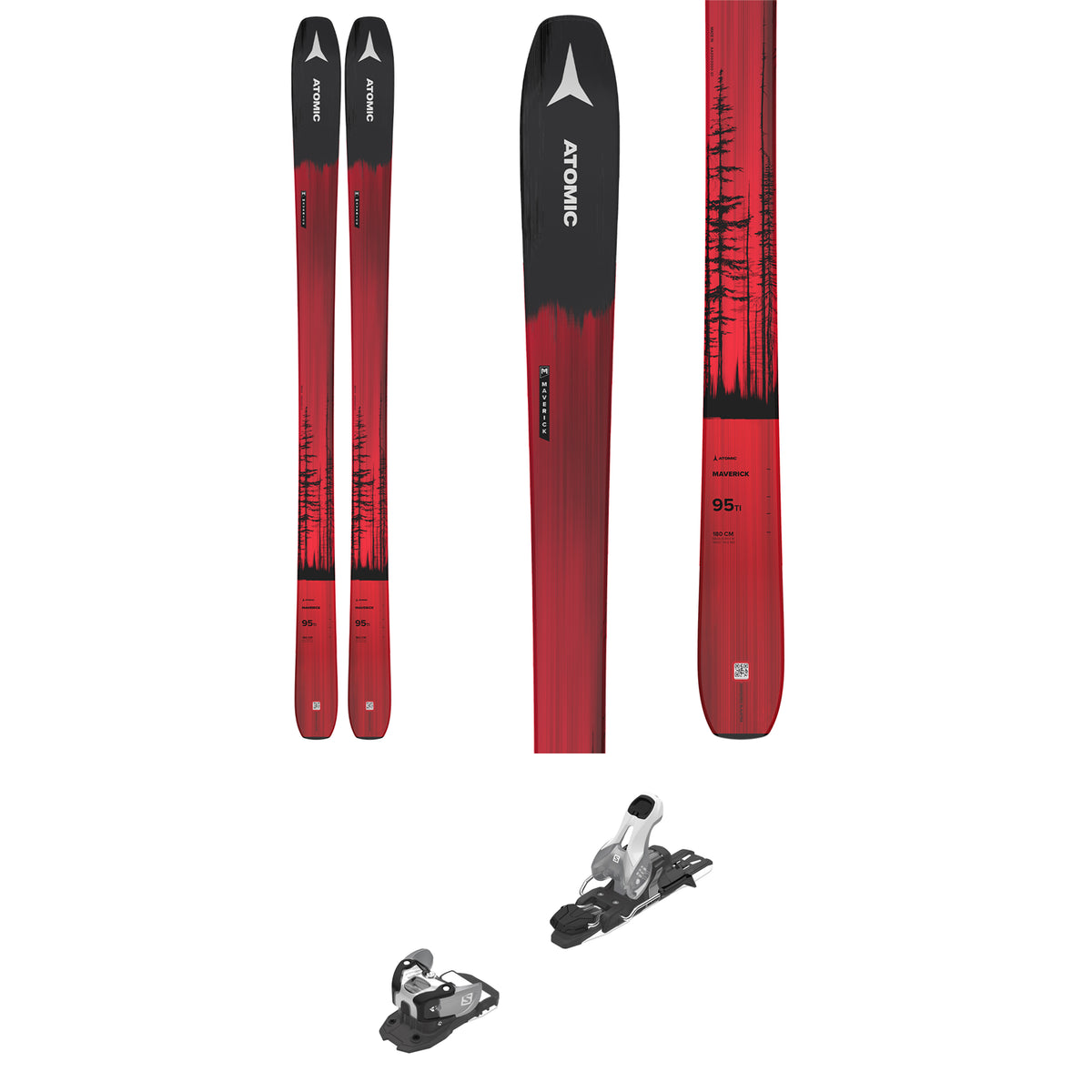 Atomic Maverick 95 Ti Skis + Salomon Warden 11 Demo Bindings 2022