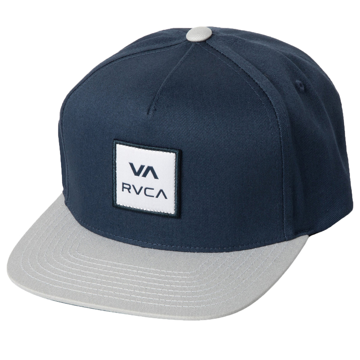 RVCA Square Snapback Hat Navy/Grey