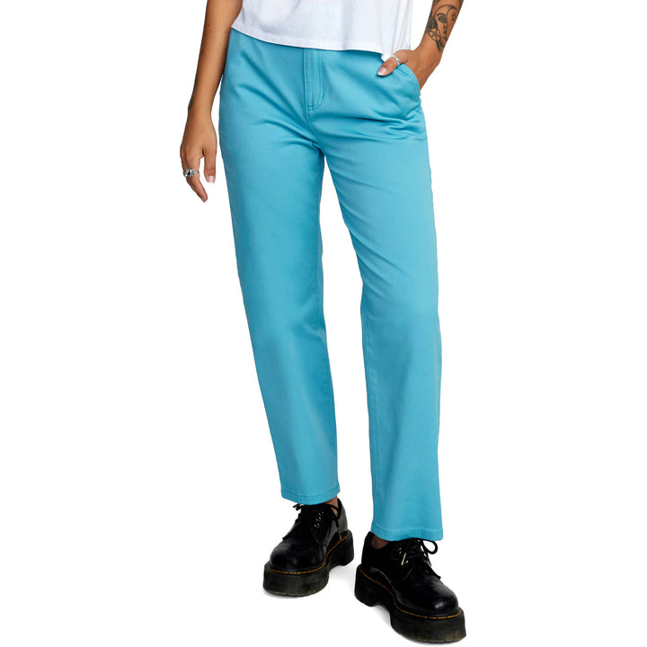 RVCA Weekend Stretch Pants - Women's Blue Crest