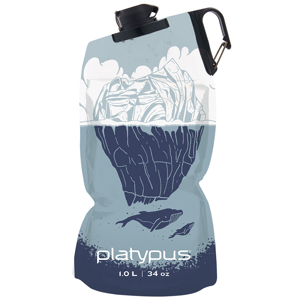 Platypus DuoLock Soft Bottle 1L Whale Print