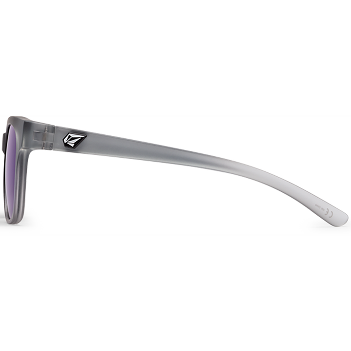 Volcom Morph Sunglasses Matte Translucent Clear Fade/Gray Blue Mirror