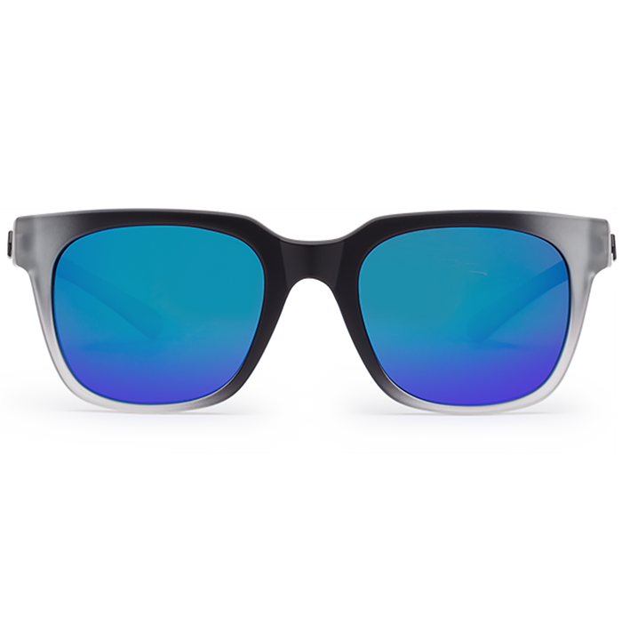 Volcom Morph Sunglasses Matte Translucent Clear Fade/Gray Blue Mirror