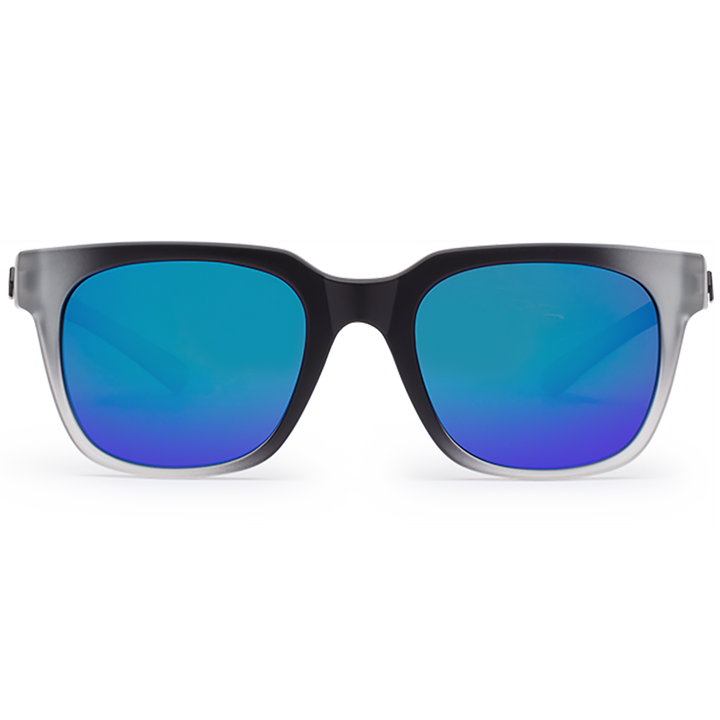 Volcom Morph Sunglasses Matte Translucent Clear Fade/Gray Blue Mirror