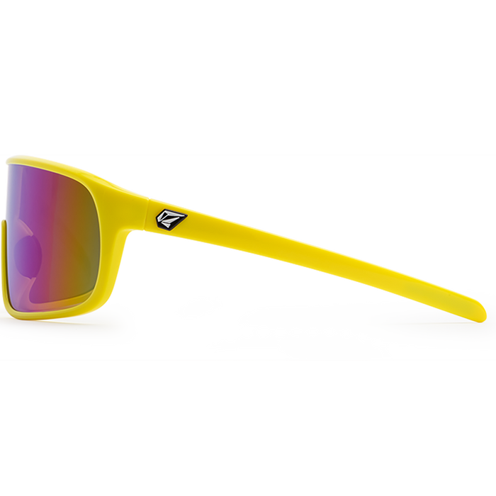 Volcom Macho Sunglasses Gloss Yellow-Aqua/Rainbow Mirror