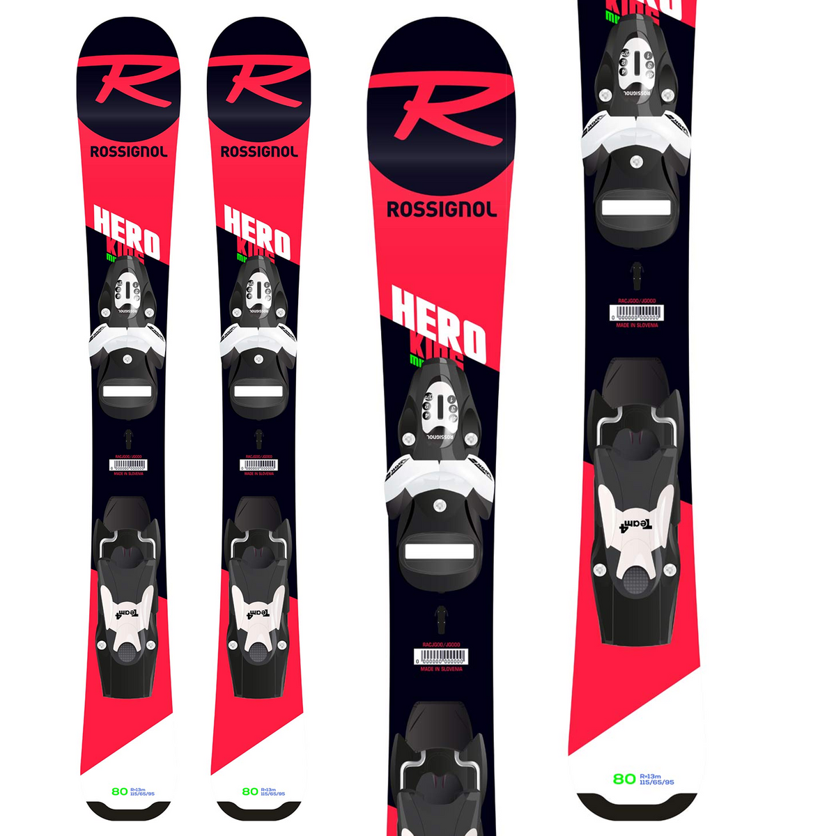 Rossignol Hero Pro Skis + Team 4 Bindings - Toddlers' 2022