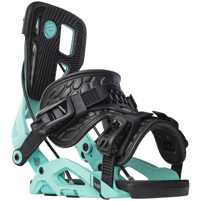 Flow Fuse Fusion Snowboard Bindings 2023 Black Aqua