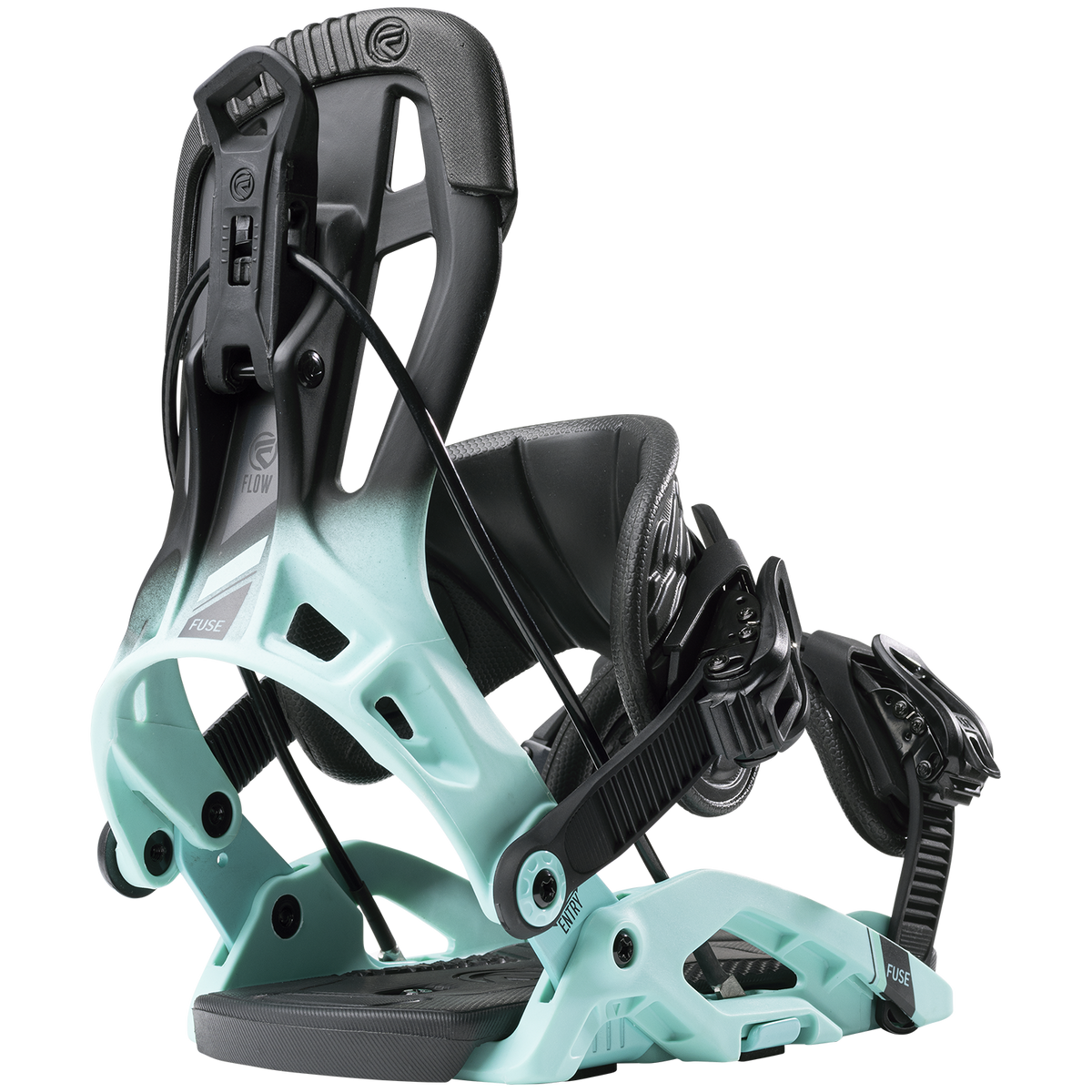 Flow Fuse Fusion Snowboard Bindings 2023 Black Aqua