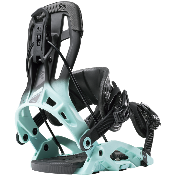 Flow Fuse Fusion Snowboard Bindings 2023 Black Aqua