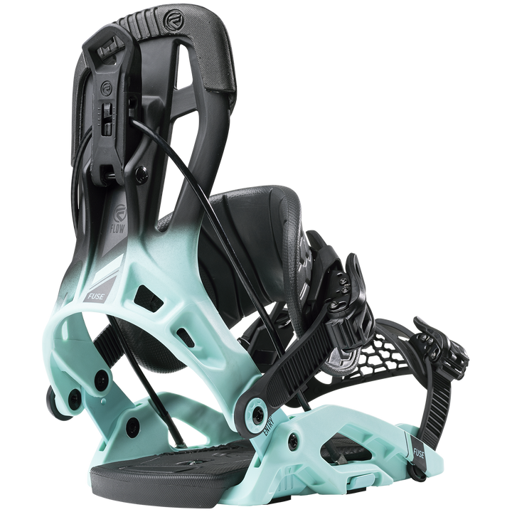 Flow Fuse Hybrid Snowboard Bindings 2023 Black Aqua