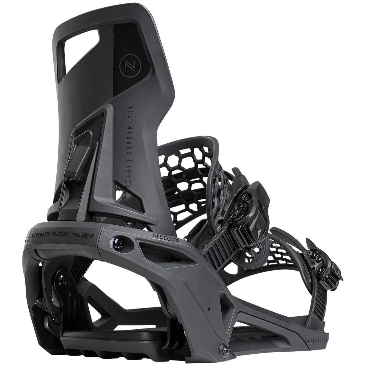 Nidecker Supermatic Snowboard Bindings 2023 Black