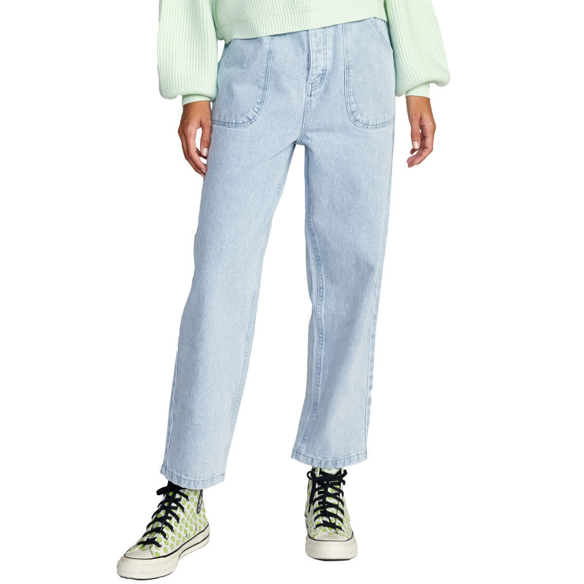 RVCA Scrunchie Demin Pants - Women's Light Vintage Wash