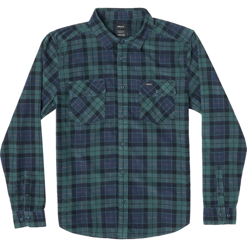 RVCA Blues Walk Cord Long-Sleeve Shirt - Men's Hunter Green