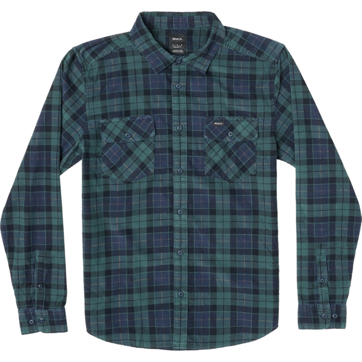 RVCA Blues Walk Cord Long-Sleeve Shirt - Men's Hunter Green