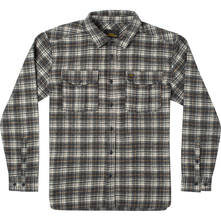 RVCA Reynolds Long-Sleeve Flannel - Men's Black