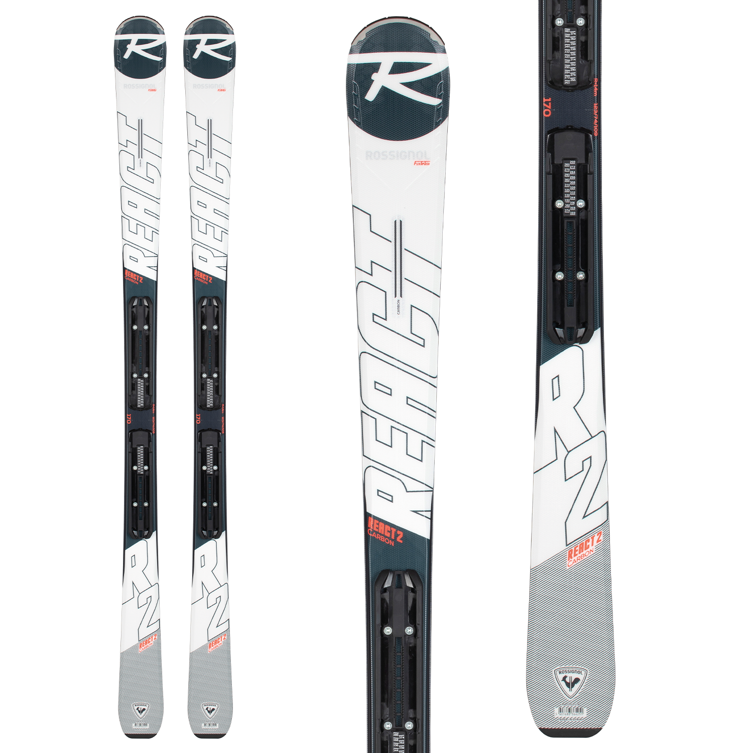 スキー ROSSIGNOL REACT2 170 cm & LOOK XPRESS 10 Rossignol React 2 Skis + Xpress 10 GW Bindings 2022 – evo
