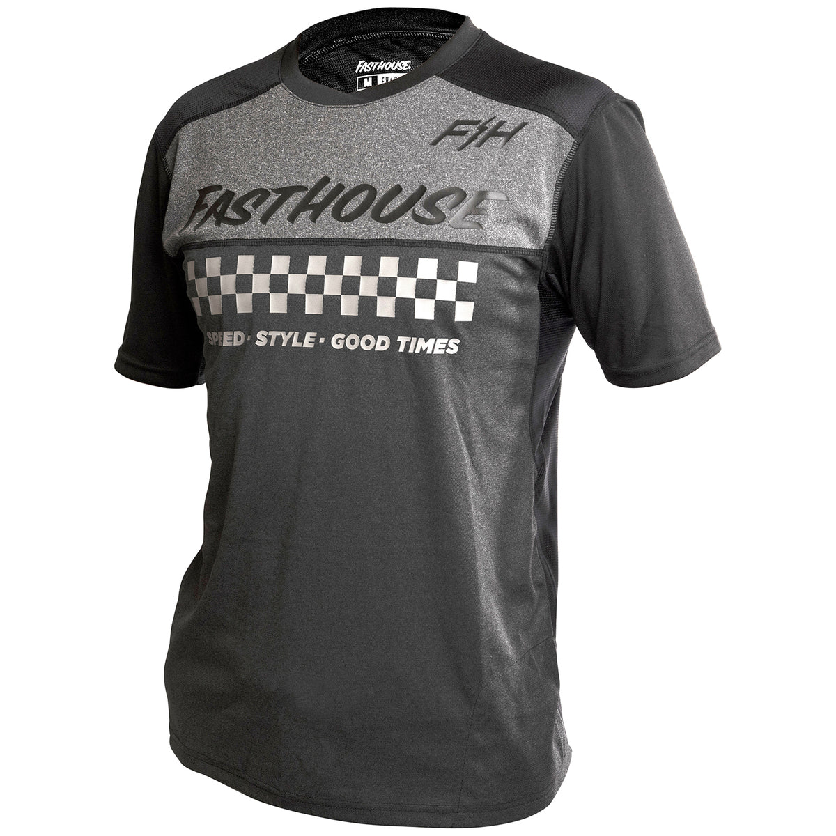 Fasthouse Alloy Mesa Short-Sleeve Jersey Heather Charcoal/Black