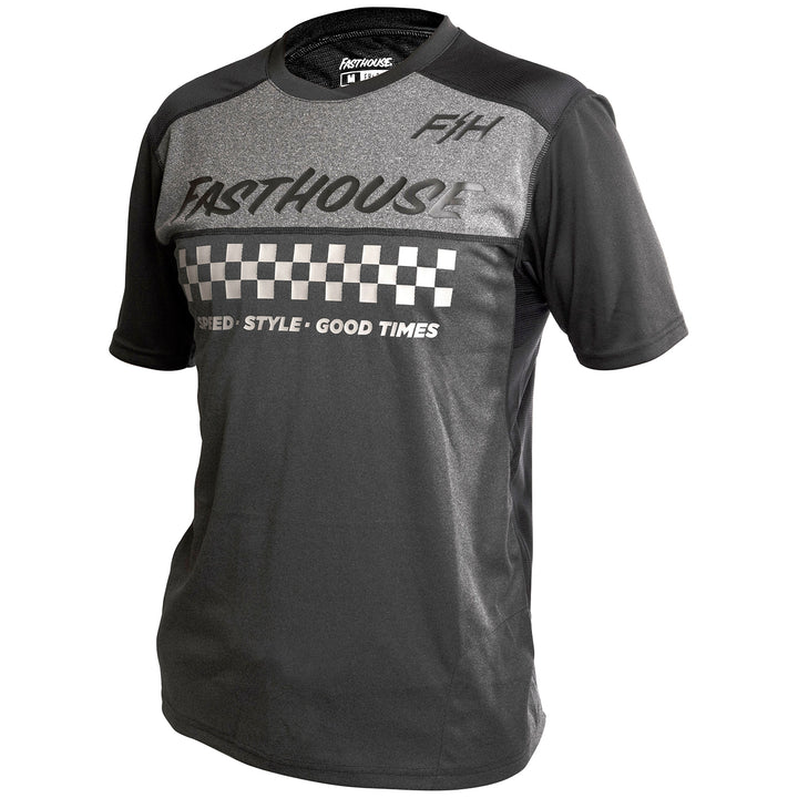Fasthouse Alloy Mesa Short-Sleeve Jersey Heather Charcoal/Black