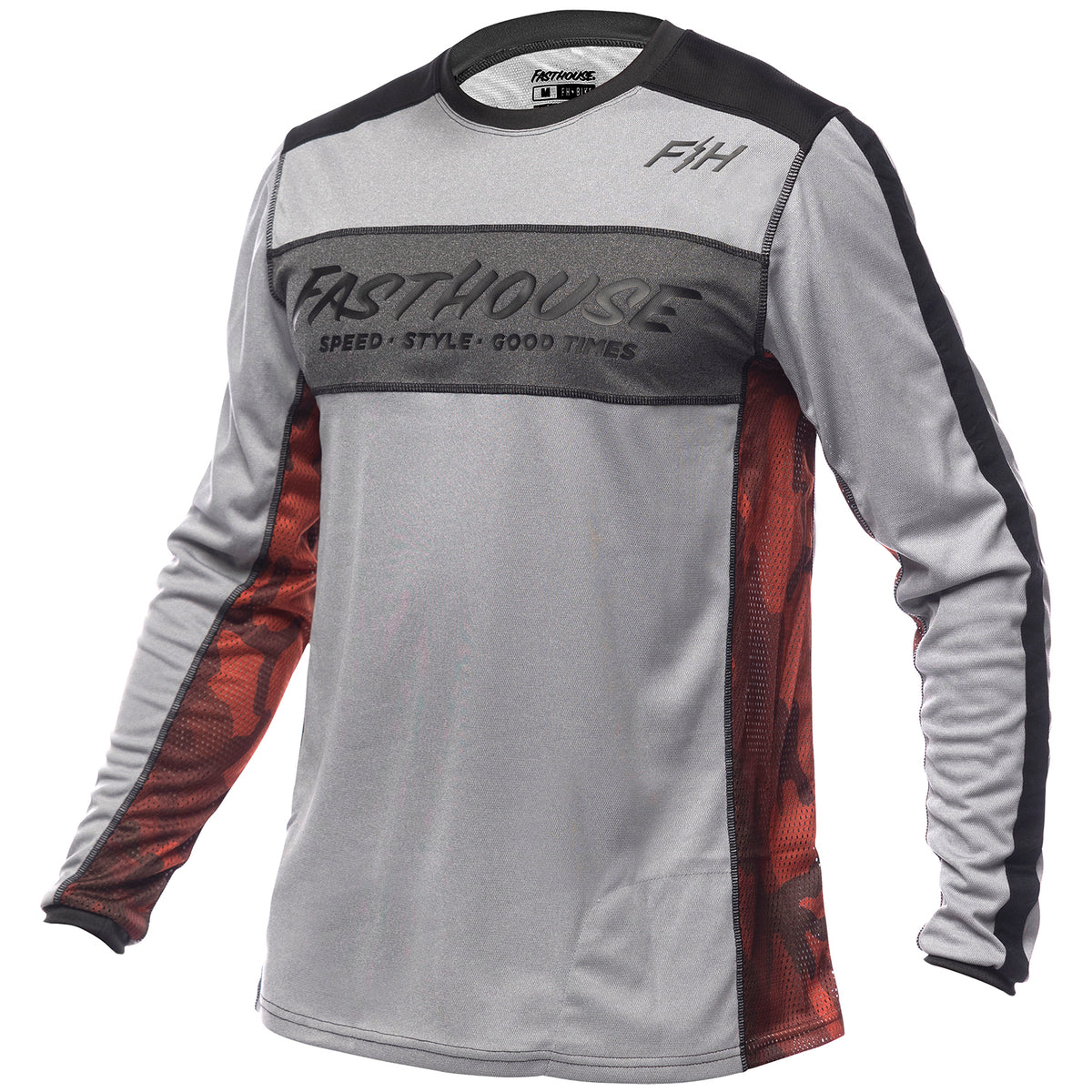 Fasthouse Classic Acadia Long-Sleeve Jersey Heather Gray