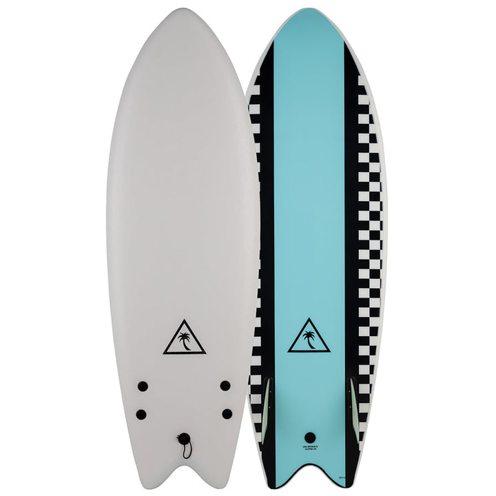 Catch Surf Heritage 5'6" Retro Fish Twin Fin Surfboard Light Blue